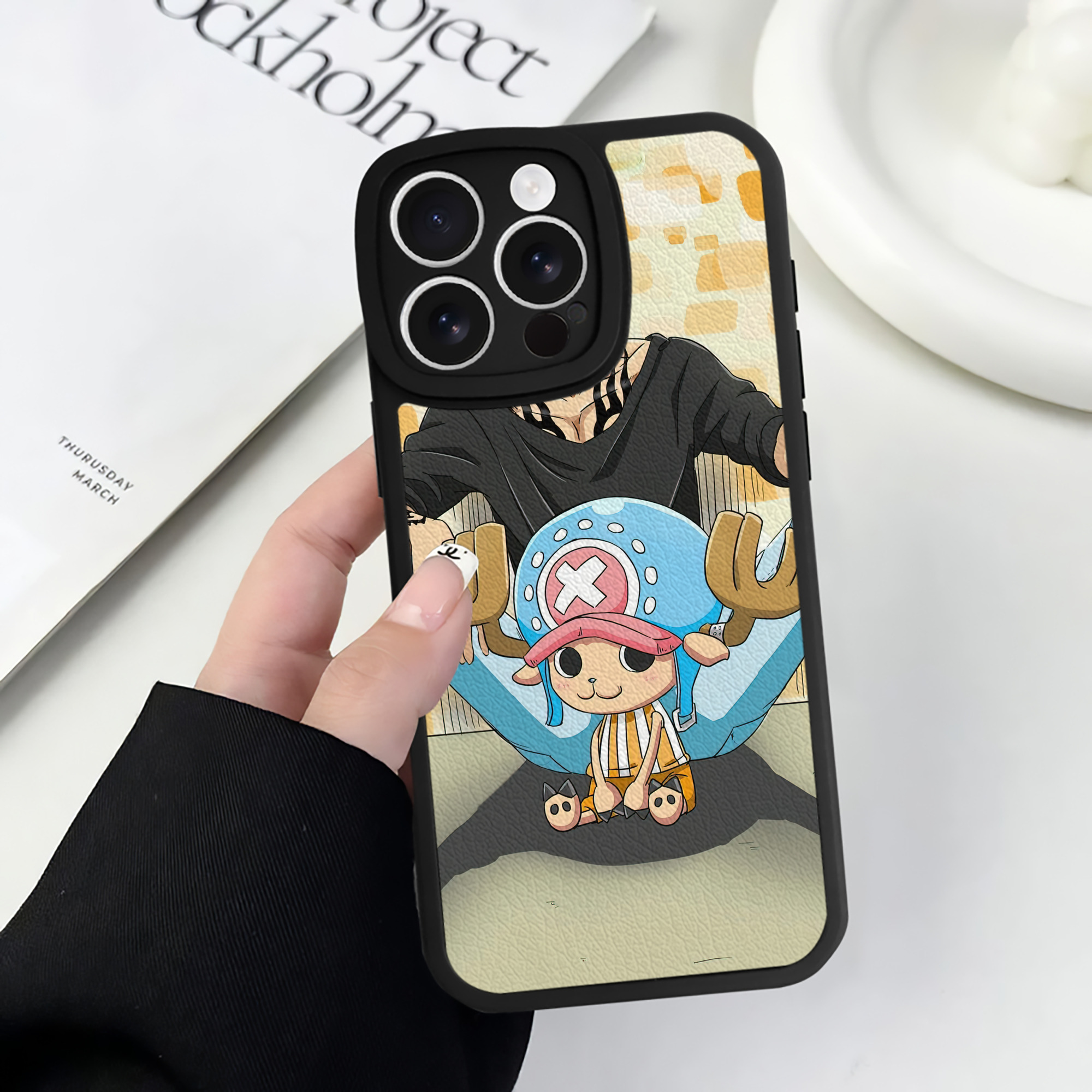 （画像用） ワンピース ONE PIECE 【iPhone 16シリーズ対応】シリコンスマホケース（レザー調） 材質：シリコン